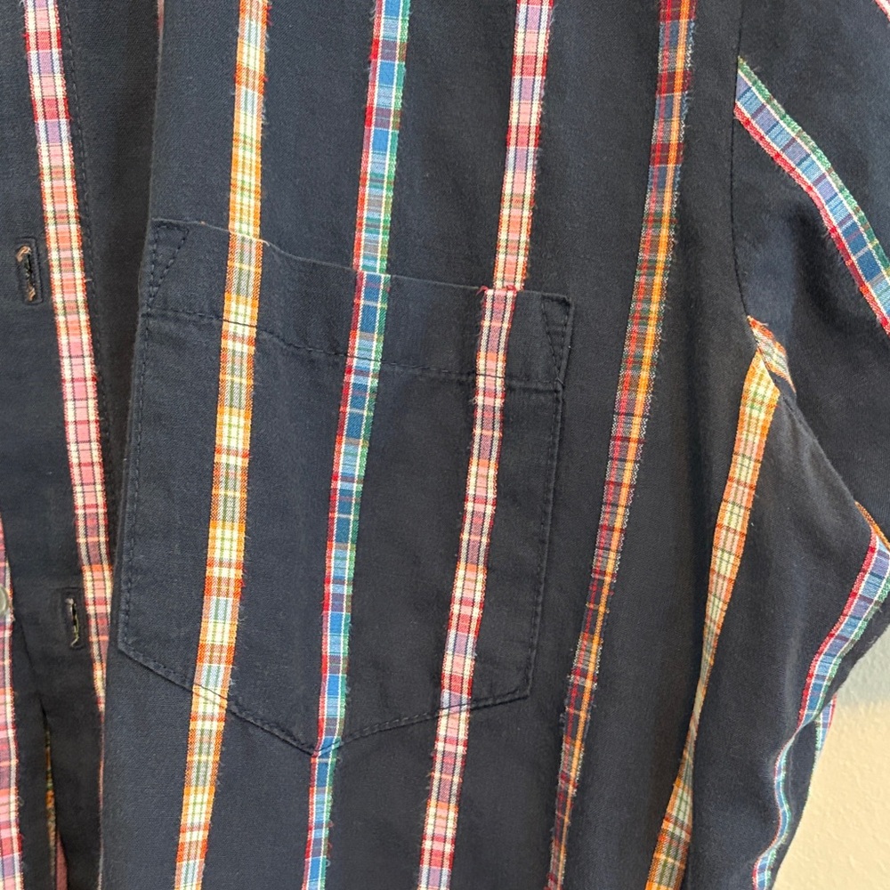 Mr. Turk Navy Striped Short Sleeve Shirt - Picture 6 of 10